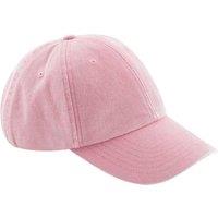 Beechfield Men's Low Profile Vintage Denim-Look Cap One Size in Light Pink