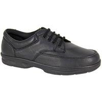 Dr Keller Men's Leather Gibson Shoes in Black | Size: 8