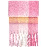 Beechfield Men's Checkered Fluffy Scarf in Pink