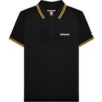 Lambretta Men's Tipped Big & Tall Polo Shirt in Black | Size: 5XL