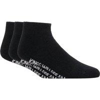 Kings Will Dream Men's Ankle Socks (Pack of 3) in Black