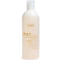 Ziaja Men's Men Shower Gel & Shampoo Mountain Pepper 400ml in White