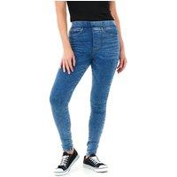 Smart Living Women's Skinny Fit Denim Jeggings with Pockets - Classic Casual Trousers in Blue | Size: 24