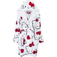 Hello Kitty Women's 3D Ears Fleece Robe in Off-White | Size: Large