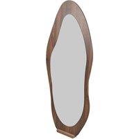 Living and Home Modern Abstract Pine Frame Full Length Mirror in Walnut