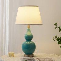 Garwarm 2pcs 65.5cm Blue Ceramic Table Lamp With USB & Bulb Included