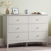Christow Modern Chest of Drawers 6 Drawer Bedroom Storage Furniture Cabinet in Natural