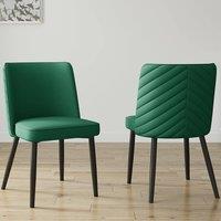 Furniture Maxi Set Of 2 Misa Velvet Dining Chair in Green