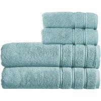 CHRISTY 'Antalya' 100% Turkish Cotton 4 Piece Luxury Bath Sheet Set in Pale Blue