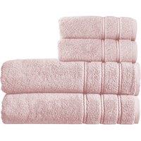 CHRISTY 'Antalya' 100% Turkish Cotton 4 Piece Luxury Bath Sheet Set in Pale Pink