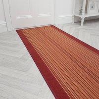 runrug Hallway Runner Rug - Non-Slip, Hardwearing, 5.4mm - 'Carnaby' in Terracotta | Size: 100 cm x 240 cm