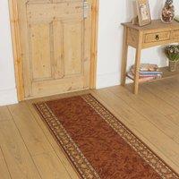 runrug Hallway Runner Rug - Non-Slip, Hardwearing, 5.4mm - 'Cheops' in Terracotta | Size: 120 cm x 210 cm