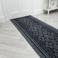 runrug Hallway Carpet Runner Rug - Non-Slip, Durable, 7.2mm - 'Cork' in Grey | Size: 66 cm x 420 cm