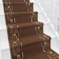 runrug Stair Runner Carpet - Durable, Non-Slip, 5.4mm - 'Bombay' in Dark Brown | Size: 80 cm x 570 cm