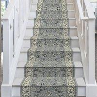 runrug Hallway Carpet Runner Rug - Soft & Comfy, 9mm - 'Traditional' in Grey | Size: 80 cm x 510 cm