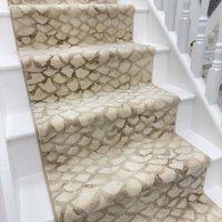 runrug Stair Runner Carpet - Soft & Comfortable, 0.43 Inch - 'Eclipse' in Ivory | Size: 66 cm x 510 cm