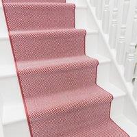 runrug Stair Runner Carpet for Staircases - Soft & Comfy, 9mm - 'Hazy' in Red | Size: 60 cm x 510 cm