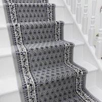 runrug Stair Runner Carpet for Staircases - Soft & Comfy, 9mm - 'Peacock' in Grey | Size: 60 cm x 690 cm