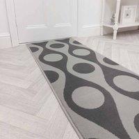 runrug Hallway Carpet Runner Rug - Soft & Comfy, 9mm - 'Pop' in Grey | Size: 60 cm x 270 cm