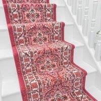 runrug Stair Runner Carpet for Staircases - Soft & Comfy, 9mm - 'Senneh' in Red | Size: 60 cm x 510 cm