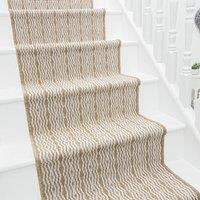 runrug Stair Runner Carpet - Reversible & Durable, 2mm - 'Cable' in Brown | Size: 60 cm x 720 cm