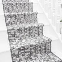runrug Stair Runner Carpet - Reversible & Durable, 2mm - 'Cable' in Grey | Size: 60 cm x 690 cm