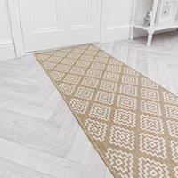 runrug Carpet Runner Rug - Indoor/Outdoor, Reversible, 2mm - 'Olmec' in Brown | Size: 60 cm x 390 cm