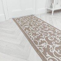 runrug Carpet Runner Rug - Indoor/Outdoor, Reversible, 2mm - 'Ivy' in Beige | Size: 60 cm x 330 cm