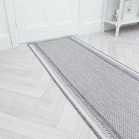 runrug Carpet Runner Rug - Indoor/Outdoor, Reversible, 2mm - 'Geo' in Grey | Size: 60 cm x 360 cm