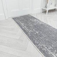 runrug Carpet Runner Rug - Indoor/Outdoor, Reversible, 2mm - 'Tapestry' in Grey | Size: 60 cm x 210 cm