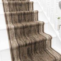 runrug Stair Runner Carpet - Durable, Non-Slip, 5.4mm - 'Rama' in Dark Brown | Size: 80 cm x 570 cm