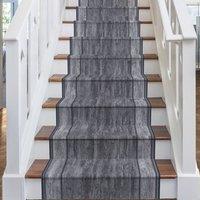 runrug Stair Runner Carpet - Durable, Non-Slip, 5.4mm - 'Rama' in Dark Grey | Size: 80 cm x 720 cm