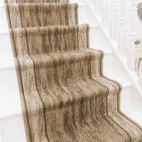 runrug Stair Runner Carpet - Durable, Non-Slip, 5.4mm - 'Rama' in Beige | Size: 66 cm x 630 cm