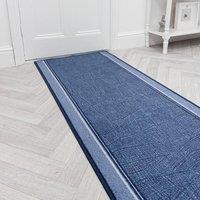 runrug Hallway Carpet Runner Rug - Soft & Comfy, Non-Slip, 8mm - 'Gala' in Blue | Size: 66 cm x 420 cm