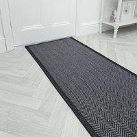 runrug Carpet Runner Rug - Indoor/Outdoor, Reversible, 2mm - 'Illusion' in Midnight | Size: 60 cm x 330 cm