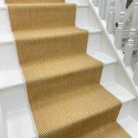 runrug Stair Runner Carpet - Reversible & Durable, 2mm - 'Coastal' in Light Beige | Size: 60 cm x 450 cm