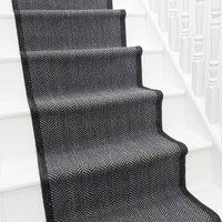 runrug Stair Runner Carpet - Reversible & Durable, 2mm - 'Illusion' in Midnight | Size: 70 cm x 450 cm