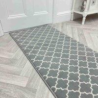 runrug Hallway Carpet Runner Rug - Soft & Comfy, 9mm -'Avanti' in Light Grey | Size: 70 cm x 360 cm