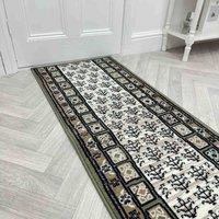 runrug Hallway Carpet Runner Rug - Soft & Comfy, 9mm - 'Mayan' in Green | Size: 70 cm x 330 cm