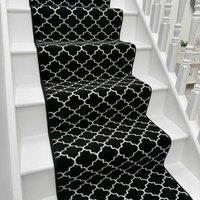 runrug Stair Runner Carpet for Staircases - Soft & Comfy, 9mm - 'Avanti' in Black | Size: 60 cm x 510 cm