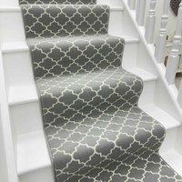 runrug Stair Runner Carpet for Staircases - Soft & Comfy, 9mm - 'Avanti' in Light Grey | Size: 70 cm x 450 cm