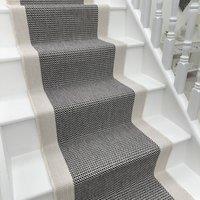 runrug Stair Runner Carpet - Reversible & Durable, 2mm - 'Vichy' in Grey | Size: 70 cm x 510 cm