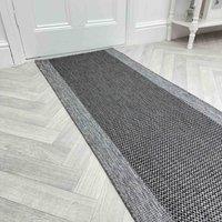 runrug Carpet Runner Rug - Indoor/Outdoor, Reversible, 2mm - 'Vichy' in Midnight | Size: 70 cm x 330 cm