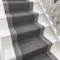 runrug Stair Runner Carpet - Reversible & Durable, 2mm - 'Vichy' in Midnight | Size: 70 cm x 720 cm