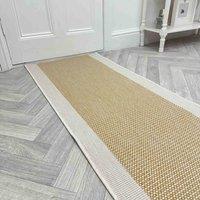 runrug Carpet Runner Rug - Indoor/Outdoor, Reversible, 2mm - 'Vichy' in Beige | Size: 70 cm x 300 cm