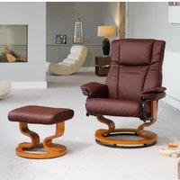 Artemis Home Calhoun Swivel Recliner with Massage & Heat in Burgundy | Size: 1 Seater