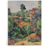 Artery8 Bibemus Quarry Cubist Landscape Paul Cezanne Canvas Wall Art Print | Size: W24 x H32