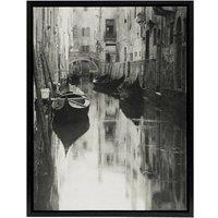 Artery8 A Venetian Canal Photograph Alfred Stieglitz Framed Canvas Wall Art in Grey | Size: W12 x H16