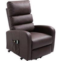 BTM Comfort Lift Chair with Vibration Massage & Heat, Remote, Faux in Brown