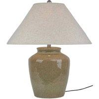 Hill Interiors Mottura Ceramic Table Lamp (UK Plug) in Green